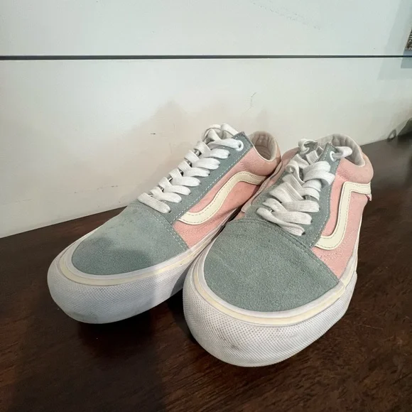 Vans sk8-Hi Pro Washout Blue/Antique checkered Sole Low Top - Picture 2 of 6